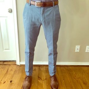 Ted Baker London light blue textured pants